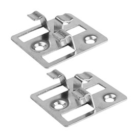 Pack of 100 WPC Clips Made of Stainless Steel Invisible Patio Attachment for WPC Floorboards, Bamboo Wood Floor (7-9 mm) Mounting Brackets (Silver, 5 mm x 9 mm (W x H)