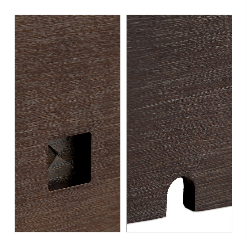 Relaxdays Bamboo Cable Box, Hide Power Strip & Cables, Cable