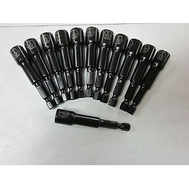 12~2-9/16" IMPACT LASER ETCHED MAGNETIC ~ 5/16" ~ NUTSETTER NUT DRIVER SETTERS