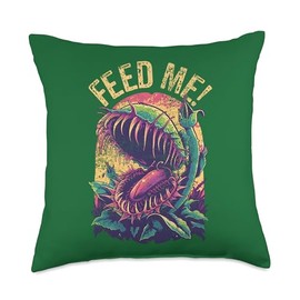 Carnivorous Plant - Feed Me! - Venus Fly Trap Throw Pillow