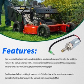 OXCANO Carburetor Fuel Solenoid Kit Replacement for Kohler 2475722-S 2404120-S 2475515 CV17-25 CV620-740 Engine, Not Fit for 24-757-45S CV22 Engines