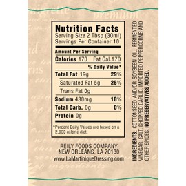 La Martinique True French Vinaigrette Dressing 10 Ounce Bottle (Pack of 1)