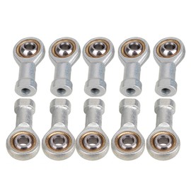 Metal 6mm Female Metric Threaded Rod End Joint Bearing 40mm Overall Length Pack Of 10