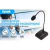 Gooseneck Condenser Microphone, 6.35mm Wired Microphone with Mute Button Desktop