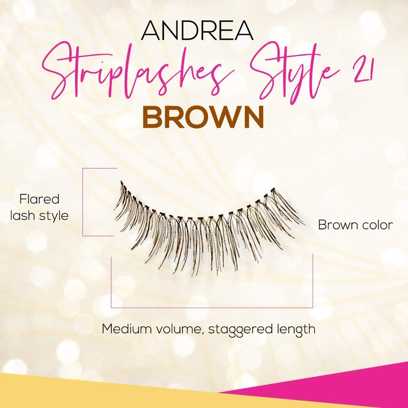 Andrea False Lashes Style 21 - Brown 4 pairs