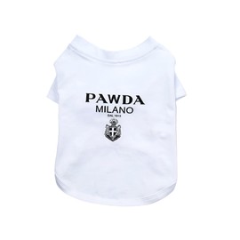 Everything Chic Dog T-Shirt Tee Clothes Vest Lightweight Stretchy Soft Cool Breathable Puppy Pawda White Large