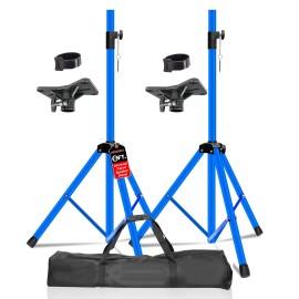 Heavy-Duty HD SKY BLUE BAG DJ Studio Monitor Stand Pole Mount Adjustable 72 Inch Speaker Accessories Tripod Floor High Qualitycolor: 2PCS Color