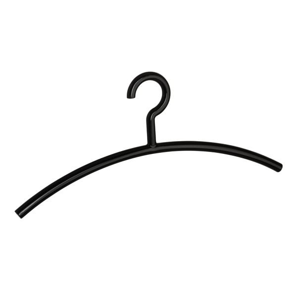 WENKO Kleiderbügel Mir, Bügel für die Kleiderstange Schwarz, formschöner Kleiderschrank Organizer für Cardigans, Pullover, Blusen & Hemden, platzsparend und praktisch, Kunststoff, Maße (B): 45 cm