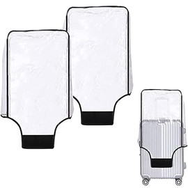 boogift 2 pcs Clear PVC Suitcase Cover Clear Waterproof Scratchproof PVC Suitcase Luggage Cover Protector Cover Travel Luggage Trolley Case Cover (26)