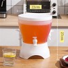 YUNNUO Cold Kettle with Faucet,Plastic Drink Dispenser for Fridge,Cold Kettle