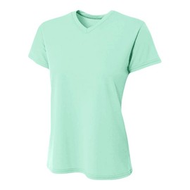 A4 Ladies' Sprint Performance V-Neck T-Shirt, Pastel Mint, S