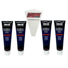 Cyclemax Four Pack Compatible with Yamaha Yamalube 10oz Marine Grease ACC-GREAS-10-CT Contains Four Tubes and a Funnel