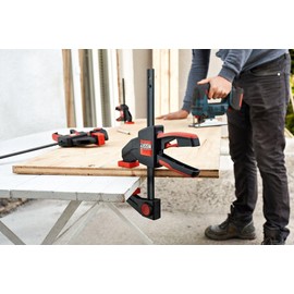 BESSEY EZL15-8 Single-Handed Clamp Span 150 mm Projection 80 mm Clamping Force up to 1,400 N Reversible for Spreading Weight 0.31 kg