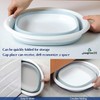 Square Folding Hand Wash Basin Collapsible Washing Up Bowl Portable