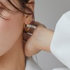 Gold & Deer 14K Gold Field Simple Basic Ring Earrings