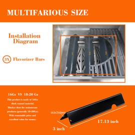 Tombili Grill Parts Replace for Weber Genesis II Flavorizer Bars, Fits Genesis II 200 Series E-210 S-210 & LX E-240 S-240 Grill Parts. WB66794 66039 66031 66684 GS4 Flavor Bars