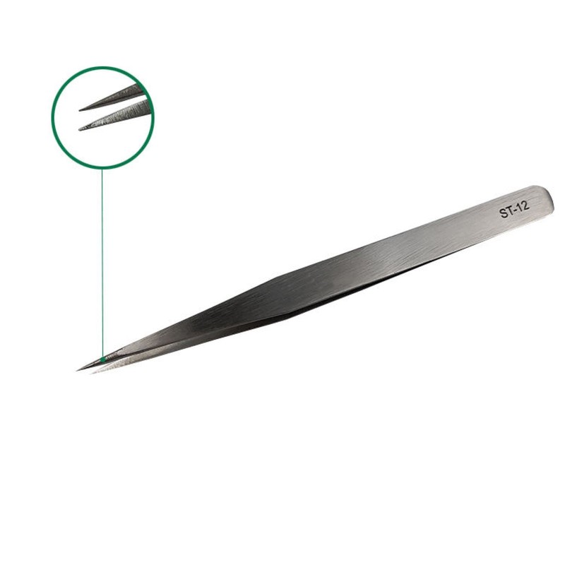 P-Beauty Cosmetic Accessories Vetus Eyelash Tweezers for Eyelash Extension ST-12,
