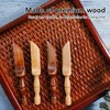 Handmade Wooden Butter Knife Jelly Cheese Spreaders Sandwich Condiment Spreaders