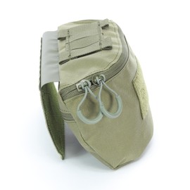 Zentauron Drop Down Pouch for Plate Carrier Protective Vests with Compartment for Soft Ballistics Accessories Bag for Tactical Equipment Made of Nylon Made in Germany