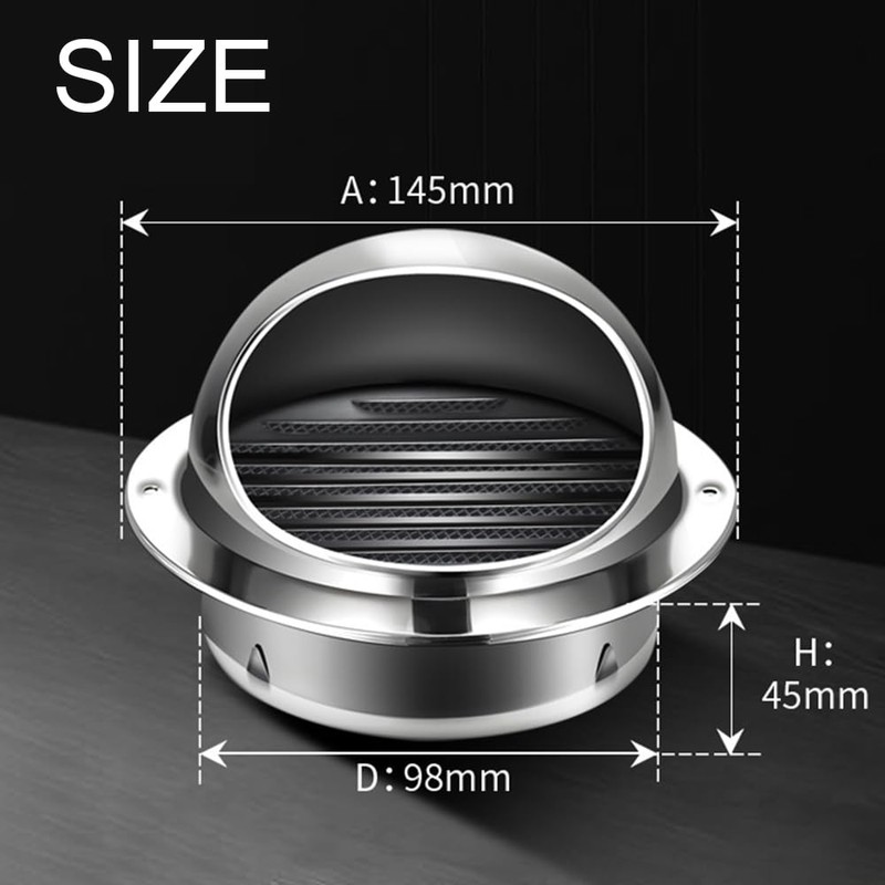 100mm Stainless Steel Wall Vent Cover, Exhaust Air Vent Cover,