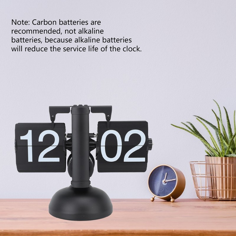 Flip Clock Large Number Battery Powered 304 Stainless Steel Tabletop
