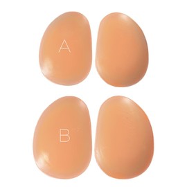 Bubbles Bodywear Silicone Butt or Hip Pads Inserts, Replacement Pad Inserts for a Realistic Look and Feel (Size A) Peach