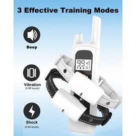 Dog Shock Collar with Remote Control for 2 Dogs, 3300Ft Shock Collar for Large Medium Small Dogs 8-120lbs, Rechargeable E Collar for Dogs Training