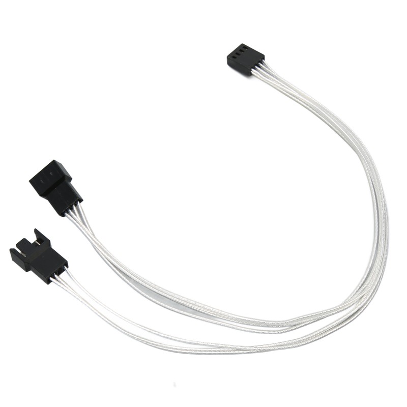 4pcs PWM Fan Extension Cable 4 Pin Silver Coated Copper