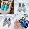 4 Pairs Bohemian Drop Dangle Earrings for Women Long Fringe