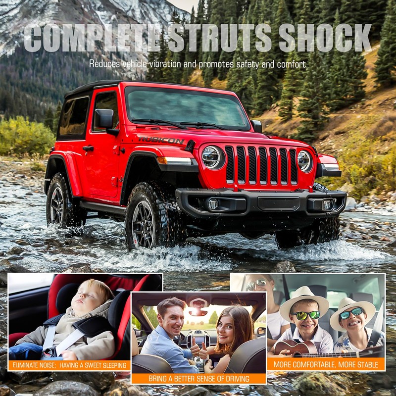 Front Struts Shock Absorber Sway Bar Links Kit Fit for