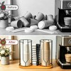 Babudeer 18oz Coffee Cup Holder with Wooden Base, 3-In-1 Plastic