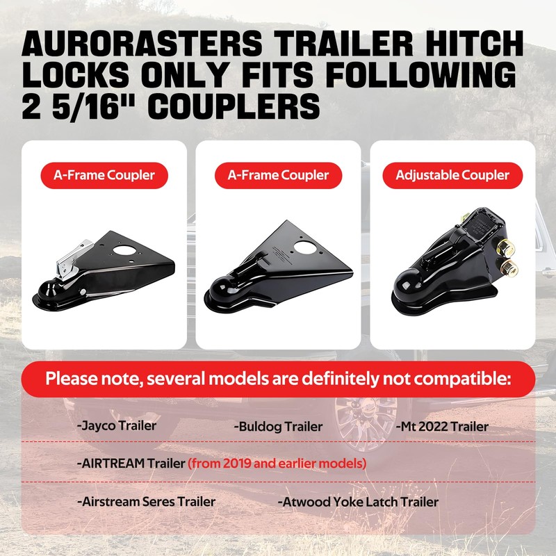 2025 Upgraded Trailer Lock fits 2 5/16 Couplers,Heavy Duty Trailer