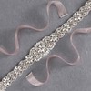 yanstar Bridal Belt Hand Rhinestone Wedding Belt Clear Crystal 22In
