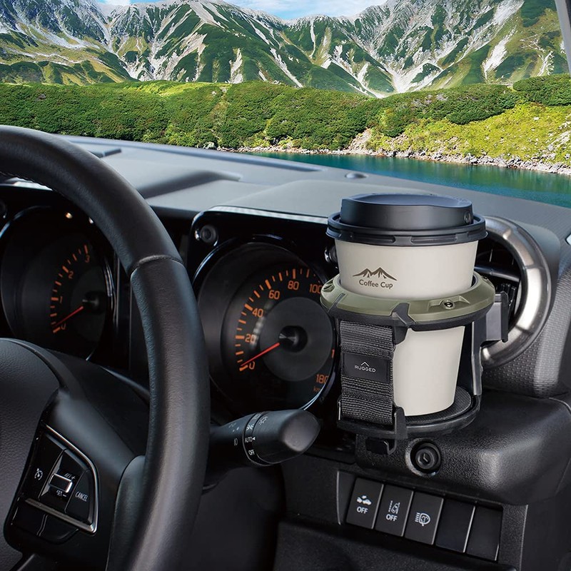 Tsuchiya Yac PF-361 Car Goods RUGGED Drink GR Moss Green