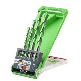 kwb AKKU TOP Hardcut Granite Drill Cassette - 4-Piece Masonry Drill Bit Set, Diamond Cut, Diameter 44839 mm, Made in Germany, Multicoloured