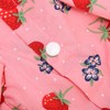 Dog Summer Shirts Cute Strawberry Print Turn Down Collar Snap