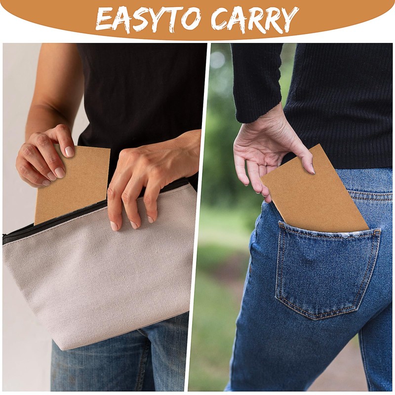 10 Pcs A6 Notebooks A6 Notepads Kraft Cover Notebooks Mini