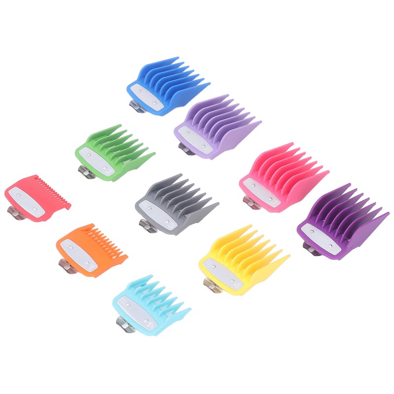 10 Sizes Hair Clipper Combs Guides Professional Colorful Number Coded