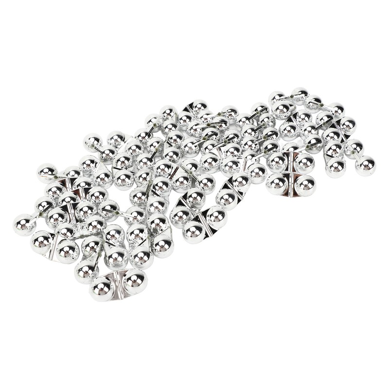 50PCS Fishing Double Rattle Metal Sea Fishing Attractor Bell Beads