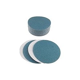 Starcke Premium 6" Blue Zirconia Cloth Hook and Loop Sanding Discs | for Wood, Metal & Composites (80 Grit, 50 Pack)