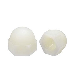 sourcing map M10 Cap Nut, Hex Acorn Dome Head Nuts for Screws Bolts Nylon White 10 Pcs