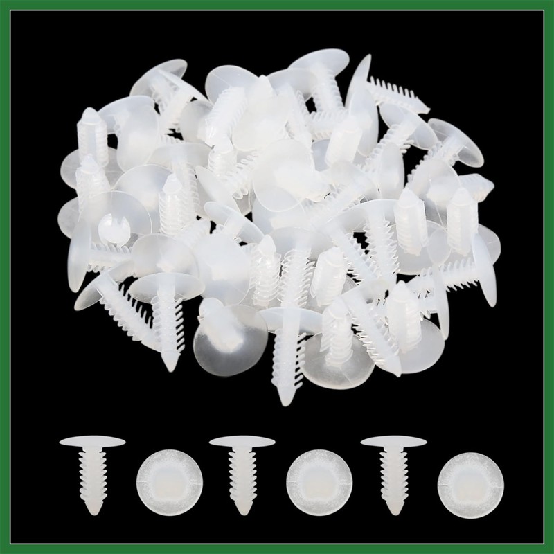 Motoforti 50 Pcs Car Door Rivets Bumper Trim Panel Retainer