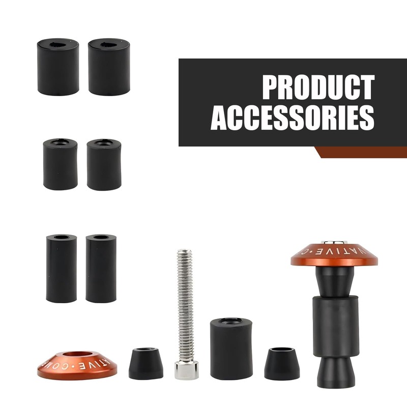 Bawkars 2 PCS 7/8" Motorcycle Handlebar End Caps, Universal Handle