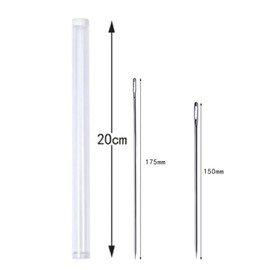 Milisten Long Needles with Large Eye Good for Sewing Leather Works Yarn Sewing Needles for Doll Making Suppleis with Storage Bottle