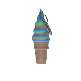 KeyChain Ice Cream Cone Lip Balm - lipstick Keychain – Cute Holder with Twist-Off Lid | Travel Lip Balm Keyring (Random Rainbow)