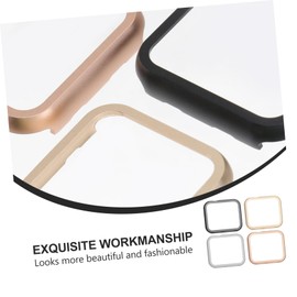 OHPHCALL 4pcs Shock Aluminum Alloy Watch Case Protector for Lightweight Easy to Install Full Against Scratches and Dirt Gold Silver Black Rose Gold