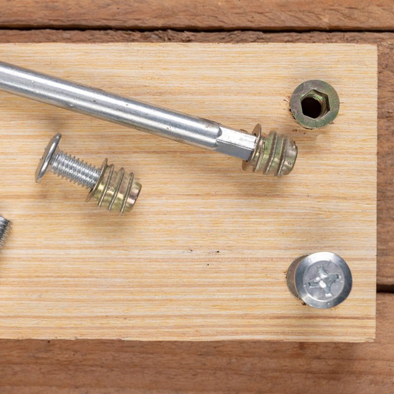 GUEEYUAW Screw Nuts M10 x 25 mm, Threaded Insert Wood,