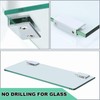 Alise 2 Pcs Adjustable Frameless Rectangle Glass Shelf Bracket Holder