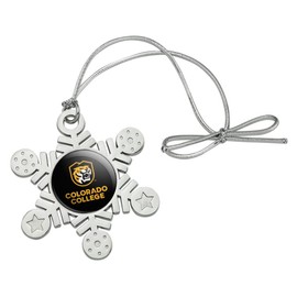 GRAPHICS & MORE Colorado College Tigers Logo Metal Snowflake Christmas Tree Holiday Ornament