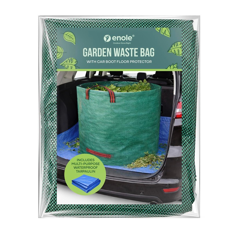 500L Heavy Duty Garden Waste Bag with Waterproof Car Boot
